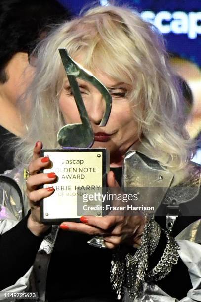 Debbie Harry of Blondie accepts the Golden Note Award onstage 36th Annual ASCAP Pop Music Awards at The Beverly Hilton Hotel on May 16, 2019 in...