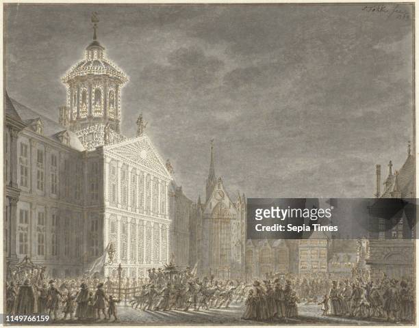 Illuminati of the City Hall for William V and Wilhelmina of Prussia Simon Fokke, 1769