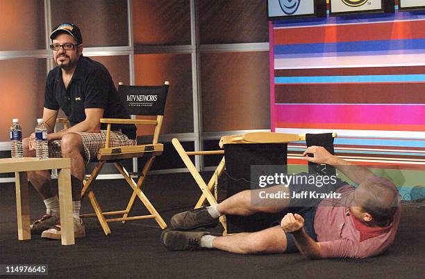 David Cross and H. Jon Benjamin of "Freak Show" during Comedy Central, TVLand, Nick and Nickelodeon Summer 2006 TCA Press Tour - Panel at...