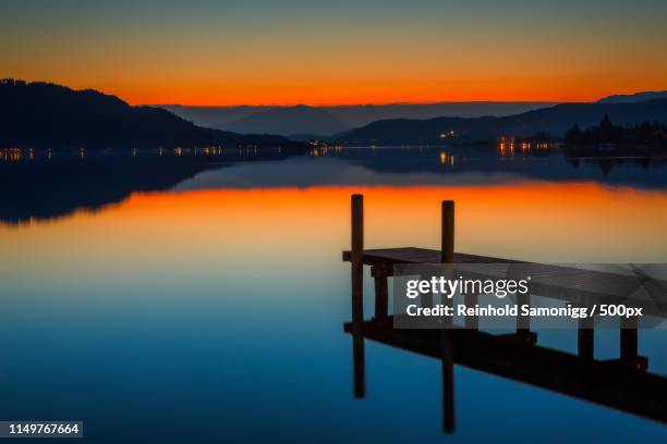 sunset today - kärnten am wörthersee stock pictures, royalty-free photos & images