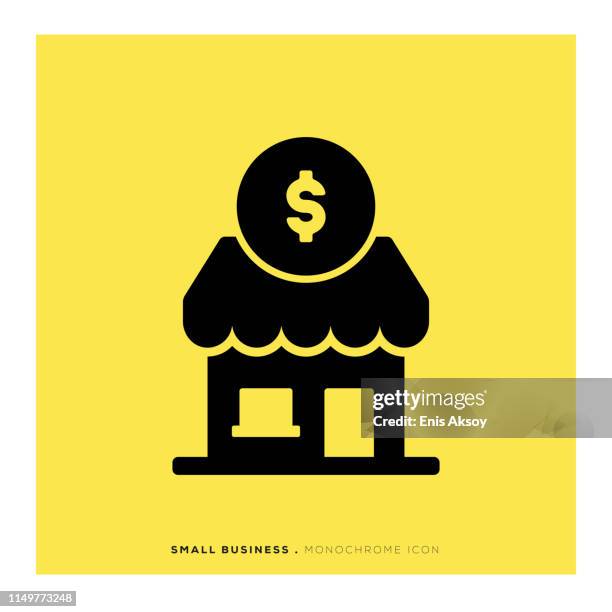 small business monochrome icon - cafe interior stock illustrations