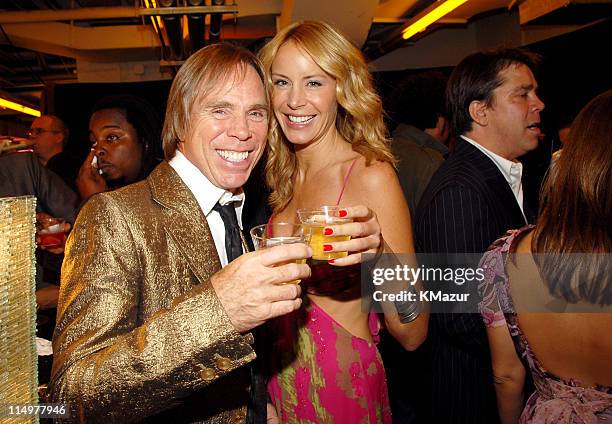 Tommy Hilfiger and Dee Ocleppo during Conde Nast Media Group Kicks Off New York Fall Fashion Week with 3rd Annual Fashion Rocks - Backstage at Radio...