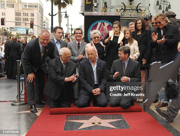 Bruce Willis , his mother Marlene , his children Scout Willis , Tallulah Willis , Rumer Willis, , Ben Affleck , Don Johnson , and Demi Moore and...