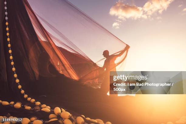 trpanj fisherman - pescatore foto e immagini stock