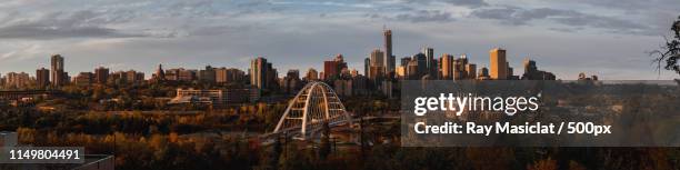 edmonton downtown cityscape - edmonton stock pictures, royalty-free photos & images