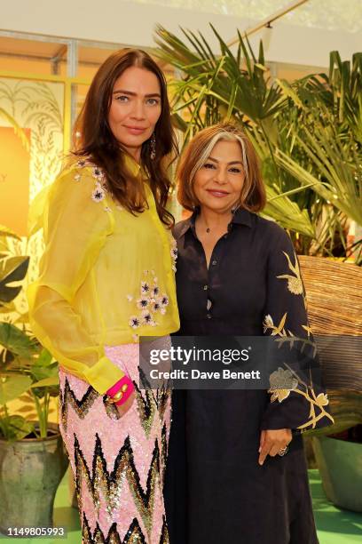 Jodie Kidd and Desiree Bollier attend a colourful celebration of All Things India at Bicester Village on May 17, 2019 in Bicester, England.