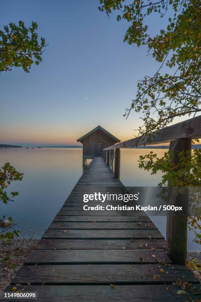 after sunset at ammersee - ammersee stock pictures, royalty-free photos & images
