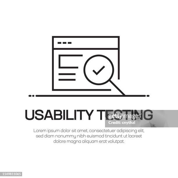 usability testing vector line icon - simple thin line icon, premium quality design element - web layout stock illustrations