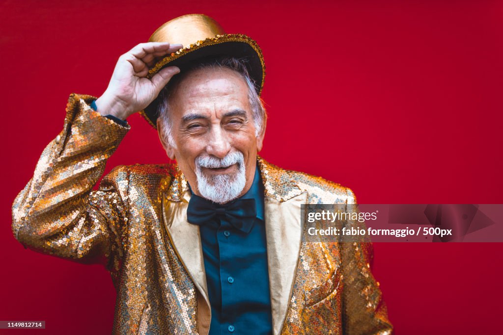 Eccentric Senior Man Portrait