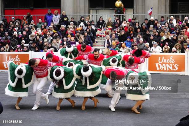 chicago thanksgiving parade - optocht stockfoto's en -beelden