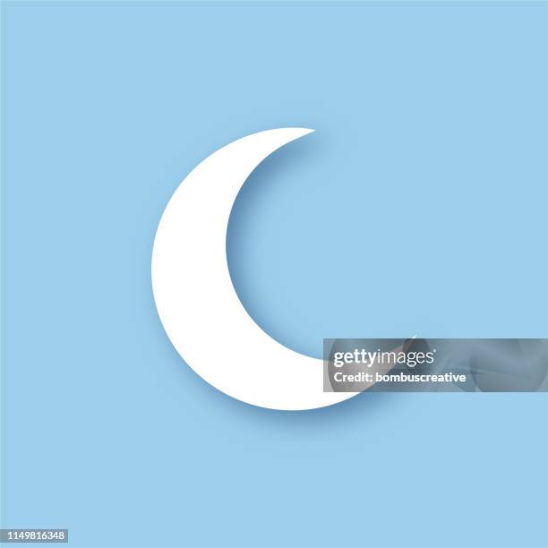 crescent moon - vulkankrater stock-grafiken, -clipart, -cartoons und -symbole