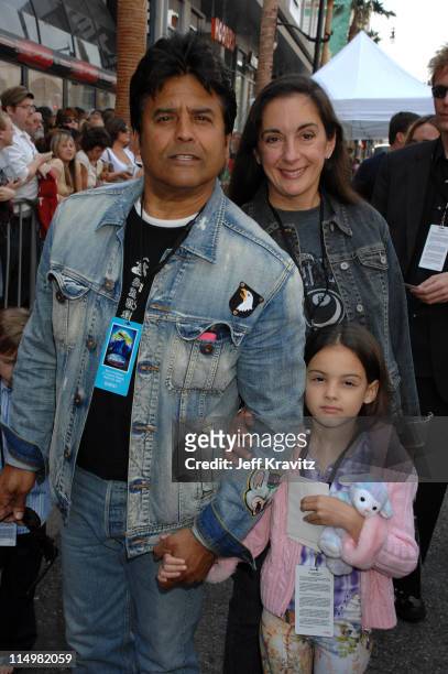 Erik Estrada and family during "Meet The Robinsons" Los Angeles Premiere - Red Carpet at El Capitan Theatre in Hollywood, California, United States.