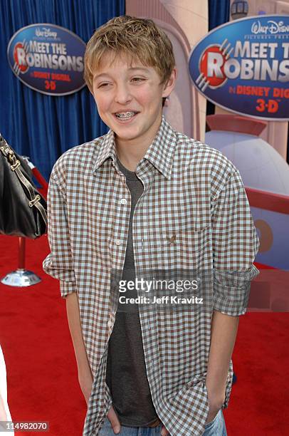 Jordan Fry during "Meet The Robinsons" Los Angeles Premiere - Red Carpet at El Capitan Theatre in Hollywood, California, United States.