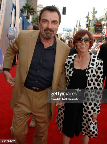 Tom Selleck and Jillie Mack during "Meet The Robinsons" Los Angeles Premiere - Red Carpet at El Capitan Theatre in Hollywood, California, United...