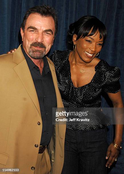 Tom Selleck and Angela Bassett during "Meet The Robinsons" Los Angeles Premiere - Red Carpet at El Capitan Theatre in Hollywood, California, United...