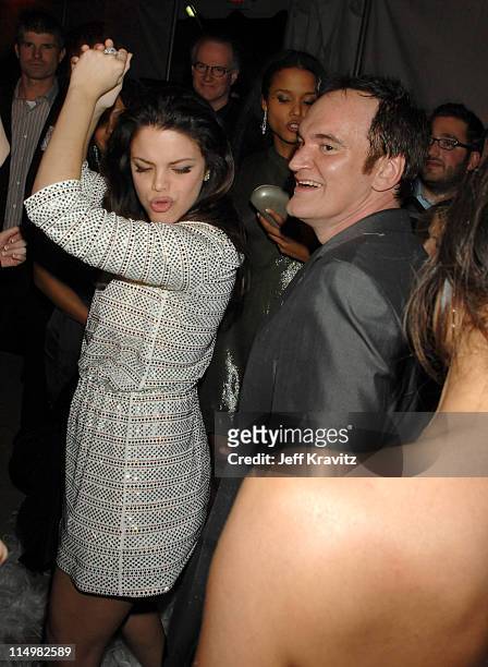 Vanessa Ferlito and Quentin Tarantino during "Grindhouse" Los Angeles Premiere - After Party in Los Angeles, California, United States.