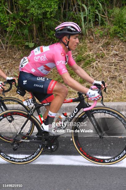 Valerio Conti of Italy and UAE - Team Emirates Pink Leader Jersey / during the 102nd Giro d'Italia 2019, Stage 7 a 185km stage from Vasto to L'Aquila...