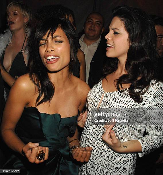 Rosario Dawson and Vanessa Ferlito during "Grindhouse" Los Angeles Premiere - After Party in Los Angeles, California, United States.
