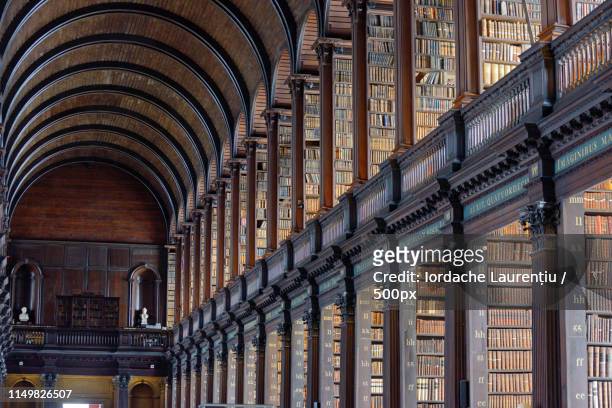 the old library, trinity college, dublin, ireland - the book of - trinity library stock pictures, royalty-free photos & images