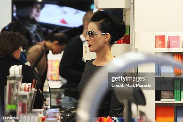 Dita von Teese is sighted at 'Colette' store on May 31, 2011 in Paris, France.