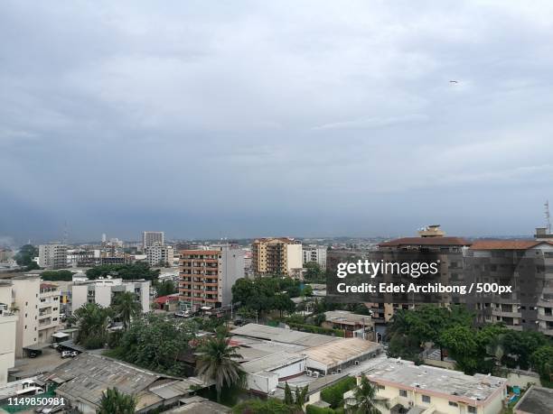 aerial view of cityscape - ivory coast stock pictures, royalty-free photos & images