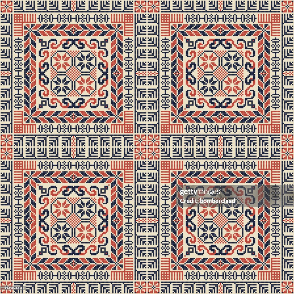 Palestinian Pattern Print Palestinian Embroidery Pattern 162 High-Res Vector Graphic - Getty Images