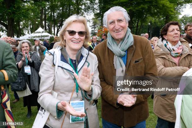 Baron Ernest-Antoine Seilliere and his wife Antoinette Barbey attend the Days of Plants 2019 at Chateau de Chantilly on May 17, 2019 in Chantilly,...