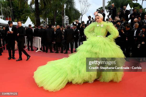 Deepika Padukone attends the screening of "Pain And Glory " during the 72nd annual Cannes Film Festival on May 17, 2019 in Cannes, France.