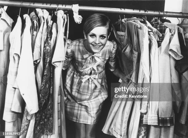 English model Twiggy at the launch of her own range of clothing, London, 16th February 1967.