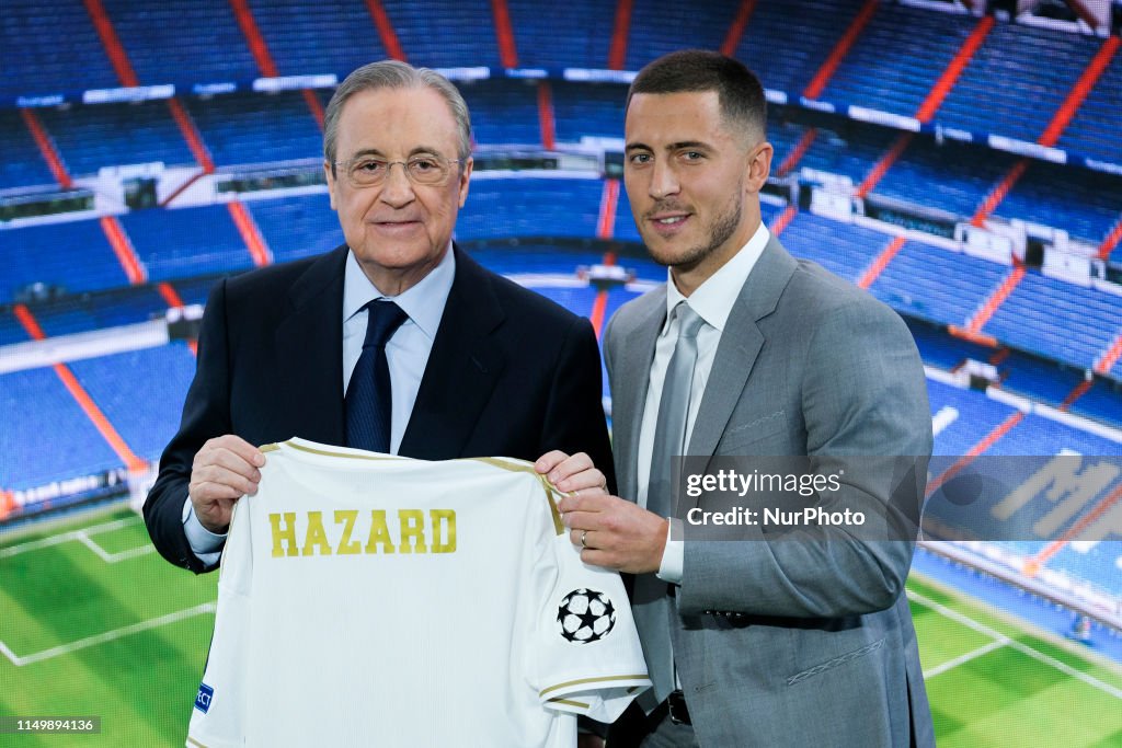 Real Madrid Unveil New Signing Eden Hazard