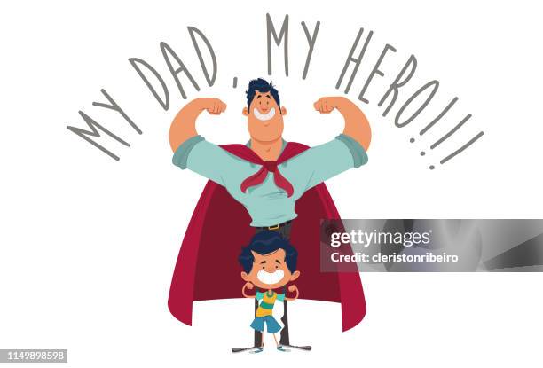 my dad, my hero. - dia stock illustrations