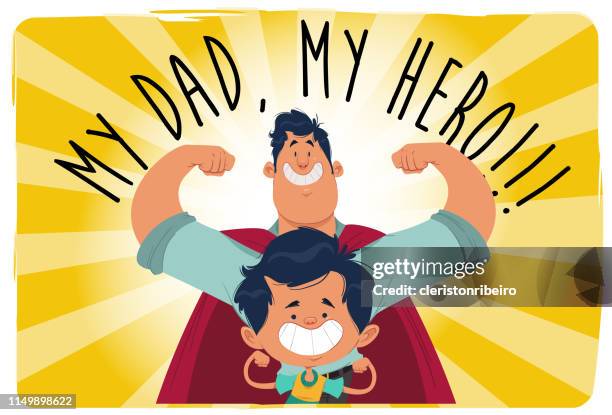 my dad, my hero. - dia stock illustrations