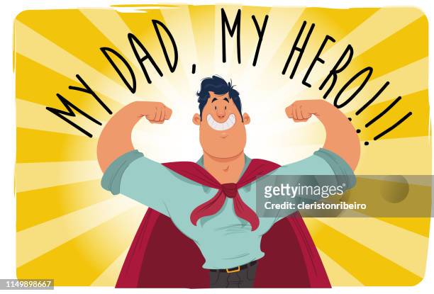 my dad, my hero! - dia stock illustrations