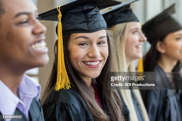 confident graduating seniors - beautiful college girls stock pictures, royalty-free photos & images