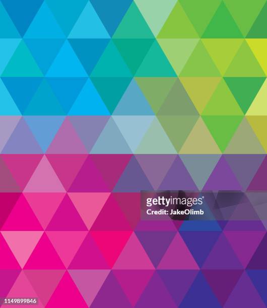 polygon triangle background - multi colored background stock illustrations