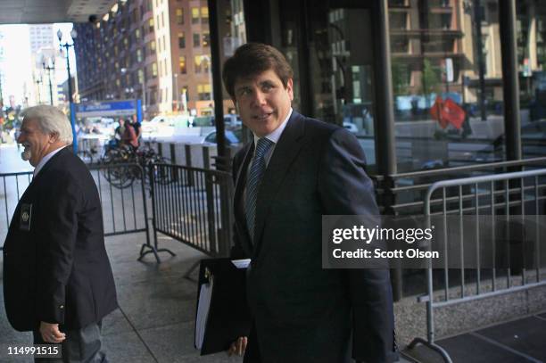 Former Illinois Governor Rod Blagojevich arrives at the federal courthouse June 1, 2011 in Chicago, Illinois. Blagojevich is expected to finish...