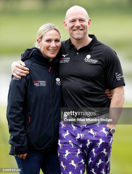 Zara Tindall and Mike Tindall attend the ISPS Handa Mike Tindall Celebrity Golf Classic at The Belfry on May 17, 2019 in Sutton Coldfield, England.