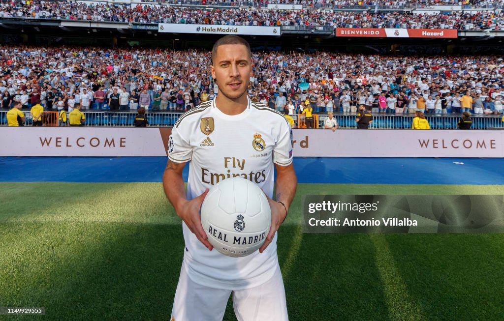 Real Madrid Unveil New Signing Eden Hazard