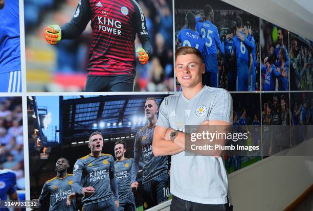 Harvey Barnes signs a new contract at Leicester City at King Power Stadium on June 14, 2019 in Leicester, England.