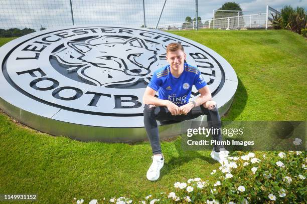 Harvey Barnes signs a new contract at Leicester City at King Power Stadium on June 14, 2019 in Leicester, England.