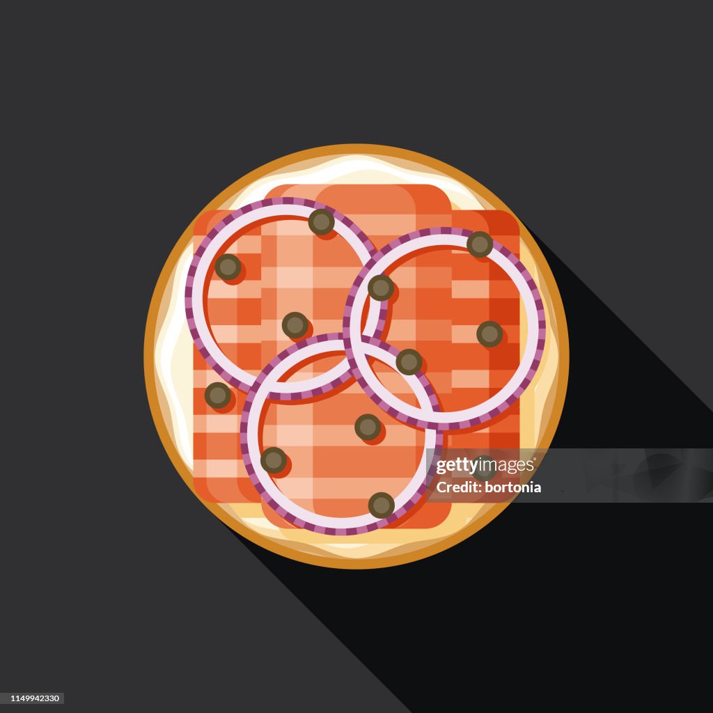Cream Cheese and Lox Bagel Icon