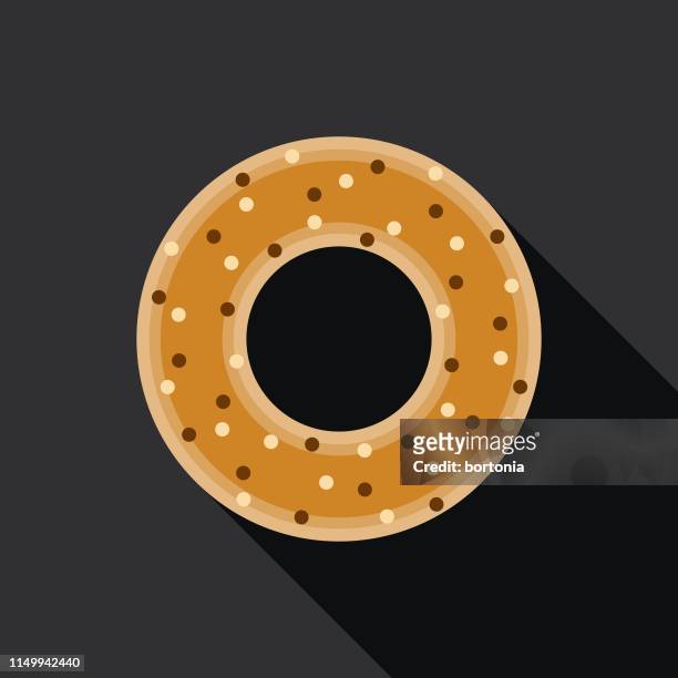 everything bagel icon - poppy seed stock illustrations