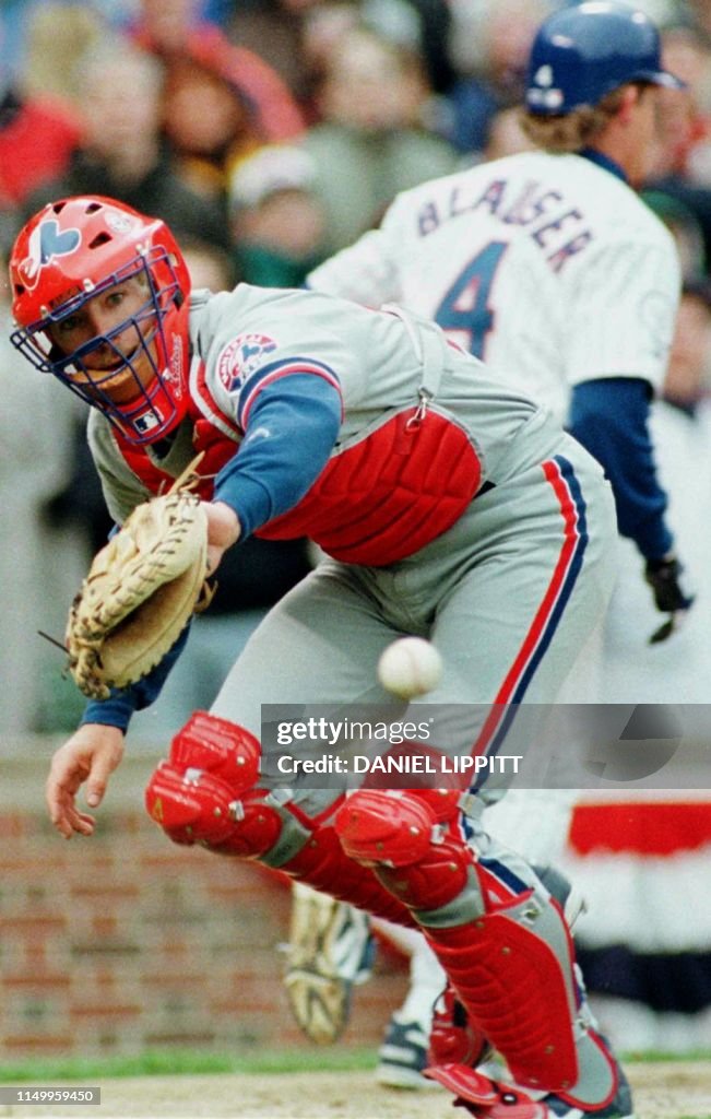 Barry Rizzo Montreal Expos' catcher Chris Widger fields a throw from Expos'... News ...