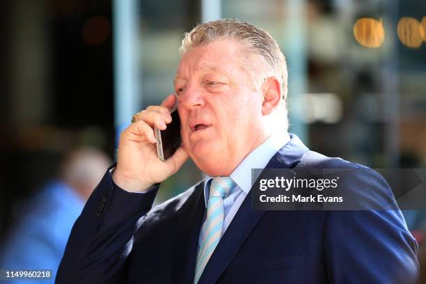 Former Penrith Panthers General Manager of Football Phil Gould in the mounting yard to watch his horse Jailbreak compete in race 1 during Sydney...