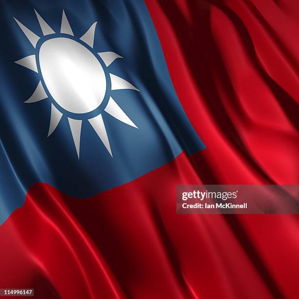 taiwanese flag - taiwan flag stock illustrations