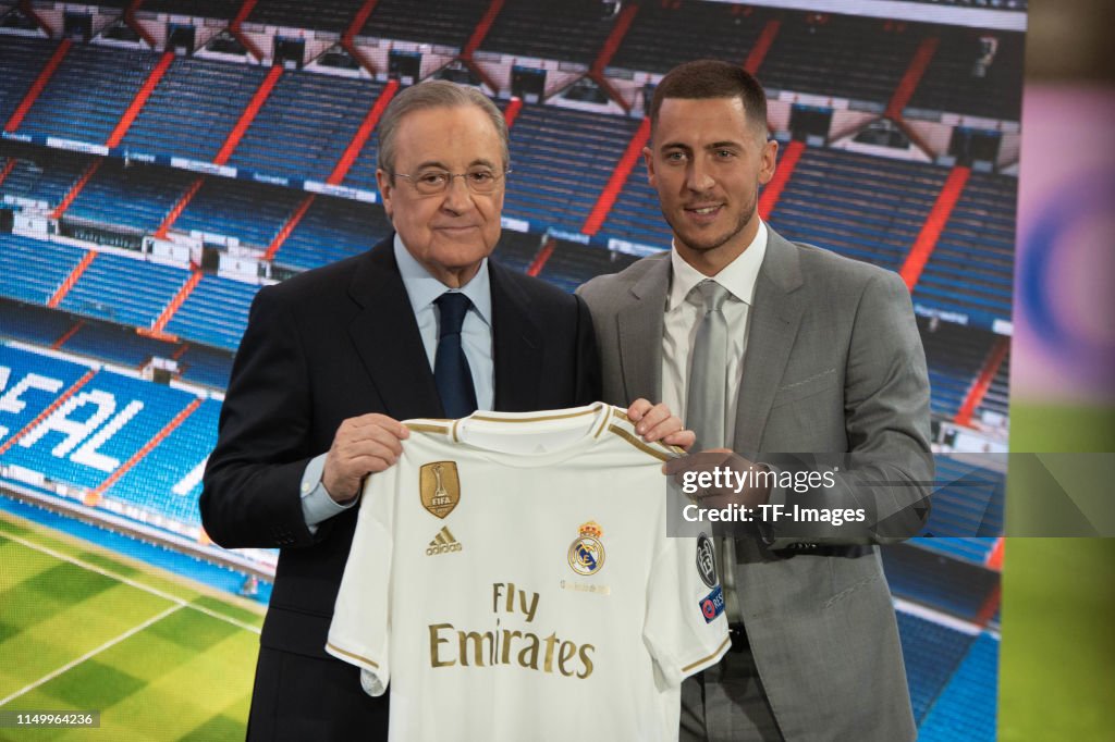 Real Madrid Unveil New Signing Eden Hazard