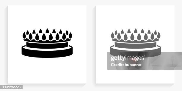 gas stove black and white square icon - gas stove burner stock illustrations