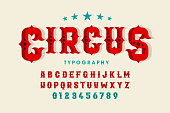 Retro style circus font