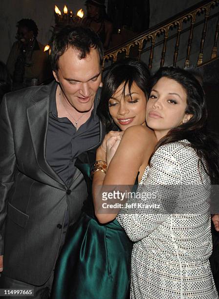 Quentin Tarantino, Rosario Dawson and Vanessa Ferlito