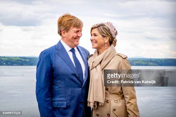 King Willem-Alexander of The Netherlands and Queen Maxima of The Netherlands visit Camden Fort Meagher on June 14, 2019 in Crosshaven, Ireland.